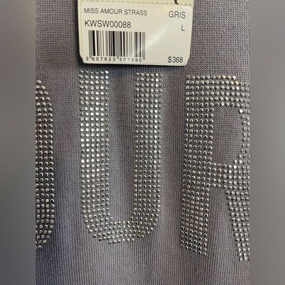 Zadig & Voltaire Gaby Amour grey Sweater with studded bling. NWT. Large - Picture 11 of 12